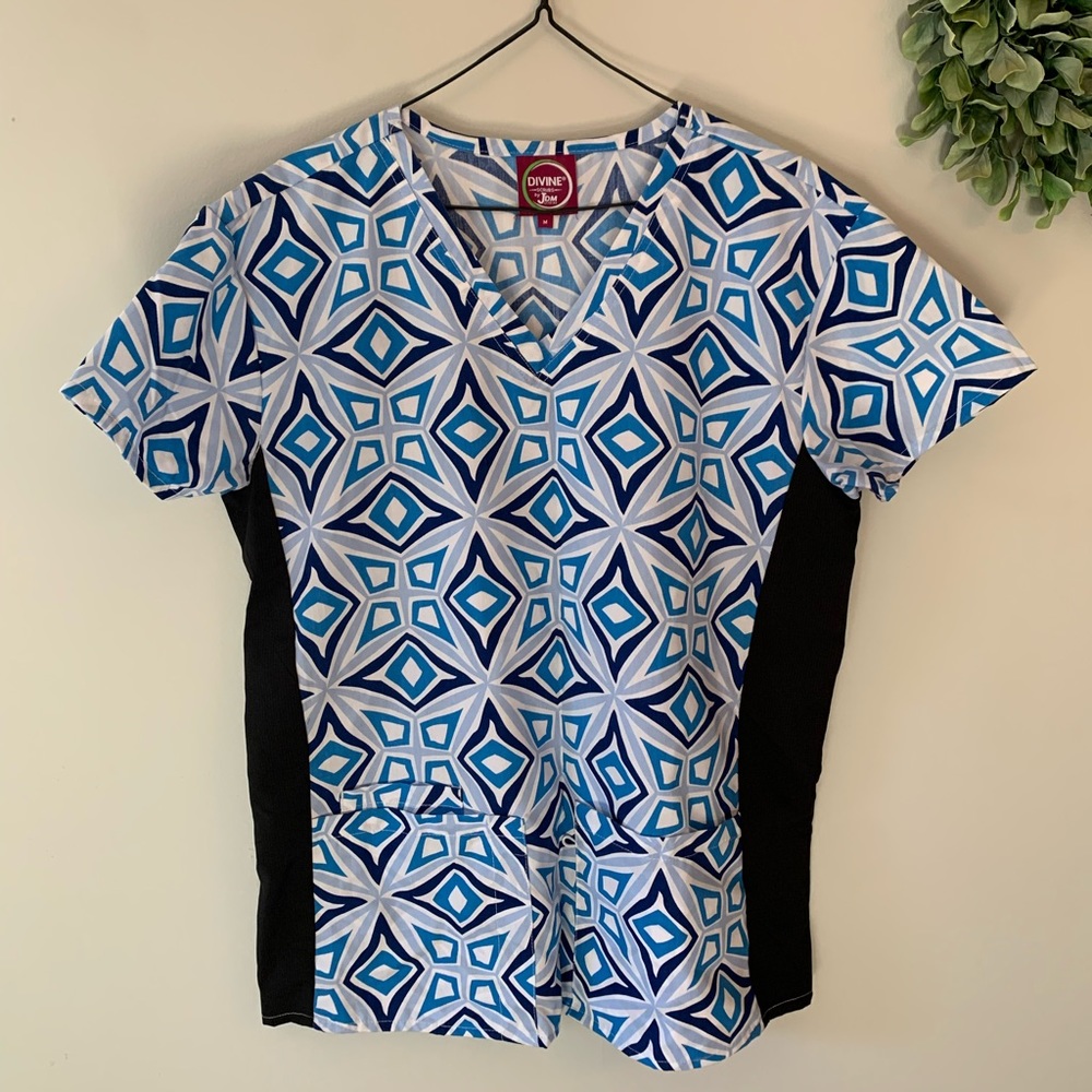 Blue scrub top
